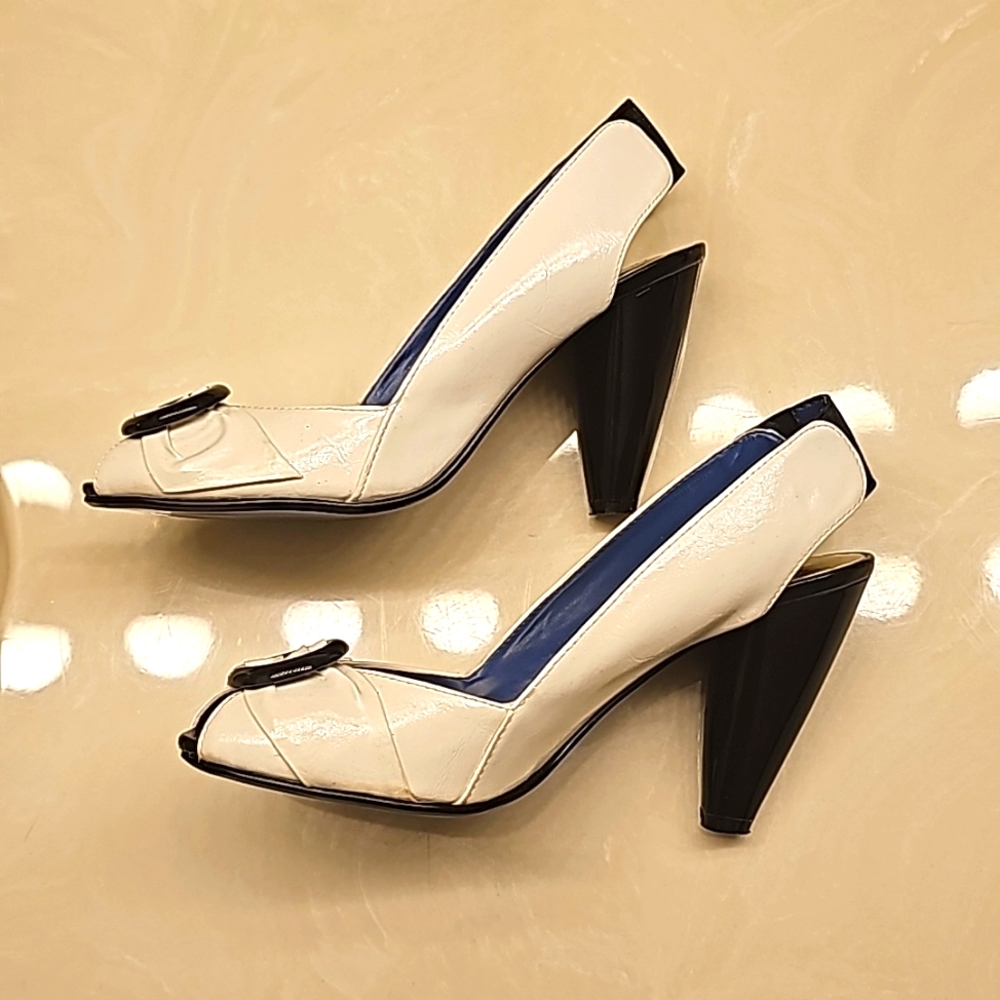 White Heels Open Toed
